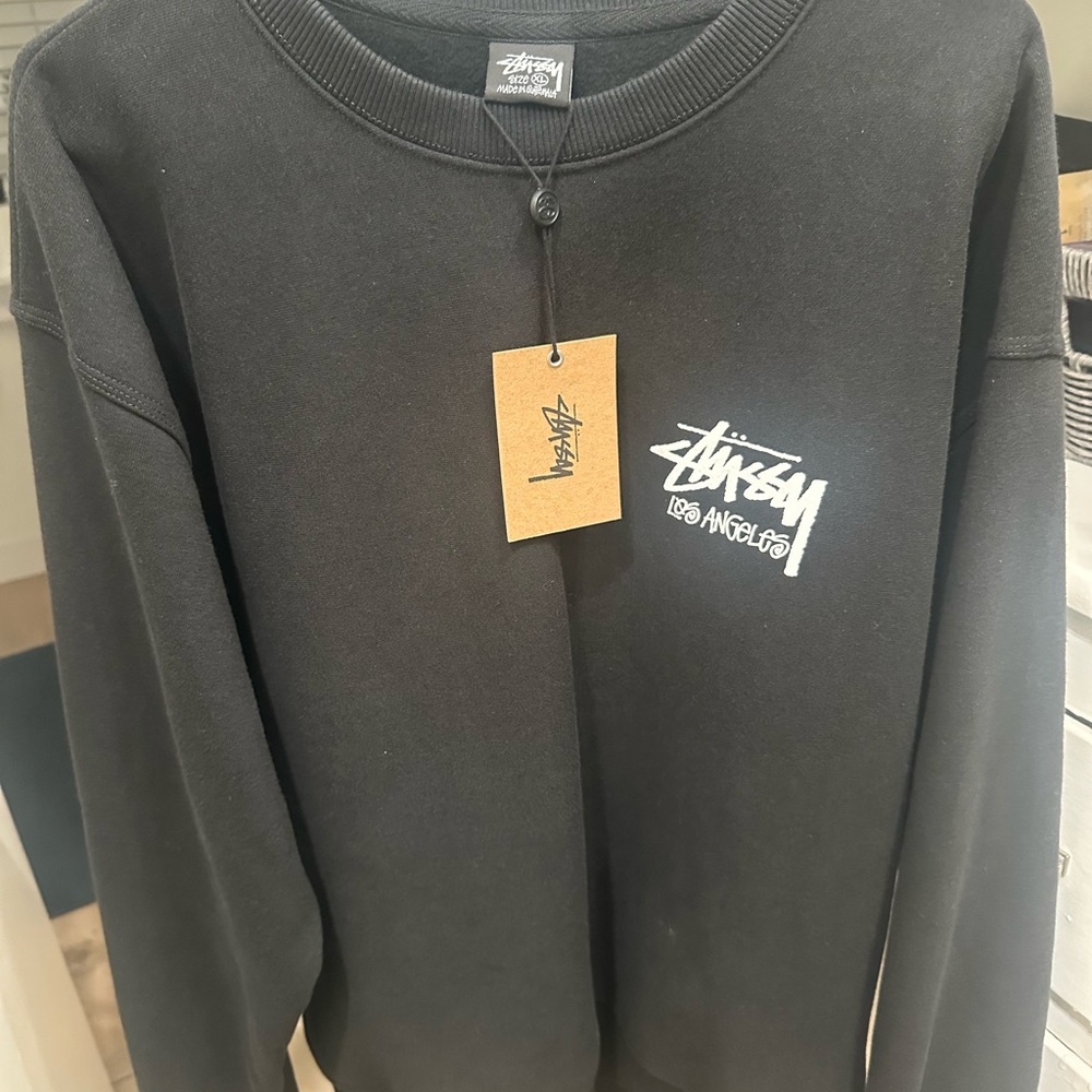 Stussy Men's Crewneck Sweater in Black